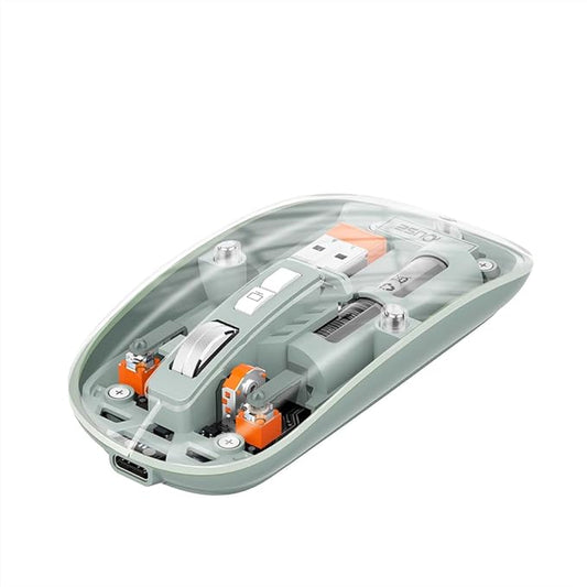 Transparent Mouse Rechargeable Mouse High-end 1600 Moving Speed Adjustable Silent Switch Type-C One-Key for Desktop
